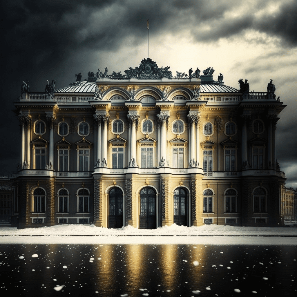 Фотография зимнего дворца в Санкт-Петербурге