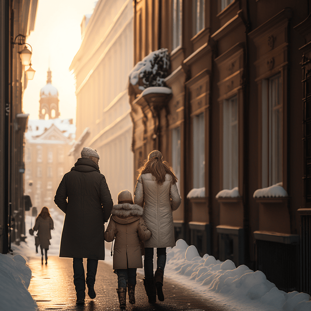 Фотография прогулки по Санкт-Петербургу зимой