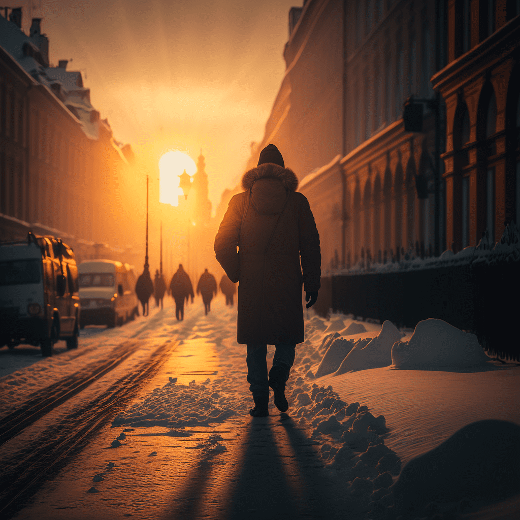 Фотография прогулки по Санкт-Петербургу зимой